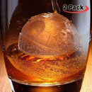 2 piezas de molde de hielo de la estrella de la muerte
