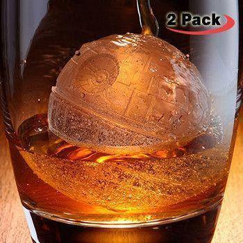 2 piezas de molde de hielo de la estrella de la muerte