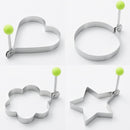 4 piezas de molde de huevo frito de acero inoxidable