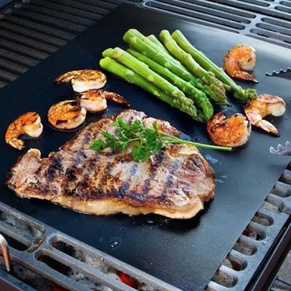 2 alfombrillas antiadherentes para parrilla de barbacoa. ¡No más parrillas sucias!